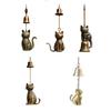 Automotive Rearview Mirror Decoration Elegant Cats Shaped Wind Chimes Ornament with Soft Chimes Sound for Home and Garden