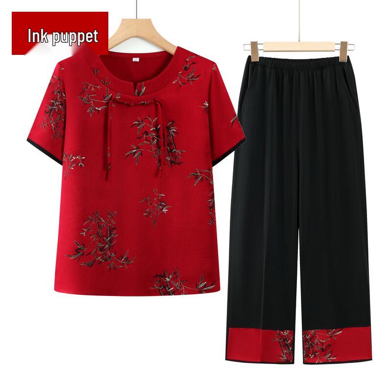 Women's Floral Short Sleeve Summer Two-Piece Set