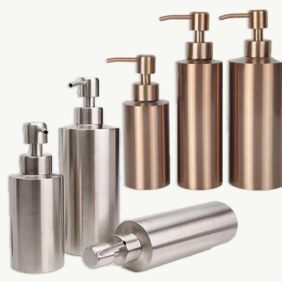 Frasco Dispenser de Sabonete Líquido Frasco de Gel Aço Inoxidável 304 Prata Ouro Rosa Bomba Dosadora Sabonete Líquido Dispenser para Cozinha Banheiro