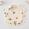 Ruffle Baby Drool Bibs: Pure Cotton Printed Lace Bibs