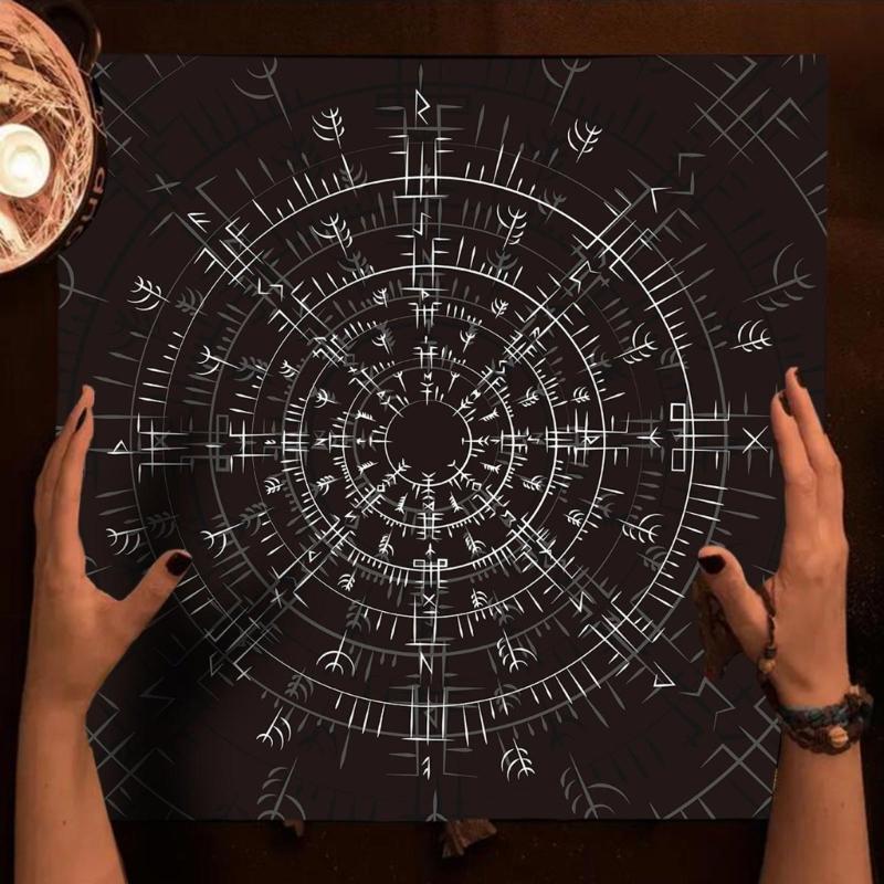 Astrology Tarots Table Altar Cloth Metaphysical Board Game Mat Pendulum Divinations Altar Tablecloth Board Game Card Pad