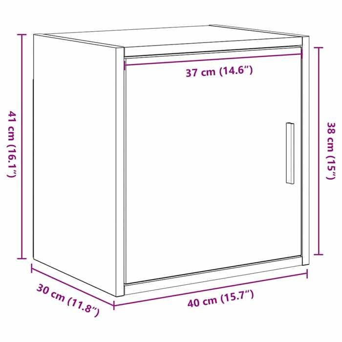 VidaXL Armoire murale de garage vieux bois bois d'ingénierie, armoire, placard mural de garage, armoire à outils murale 860639