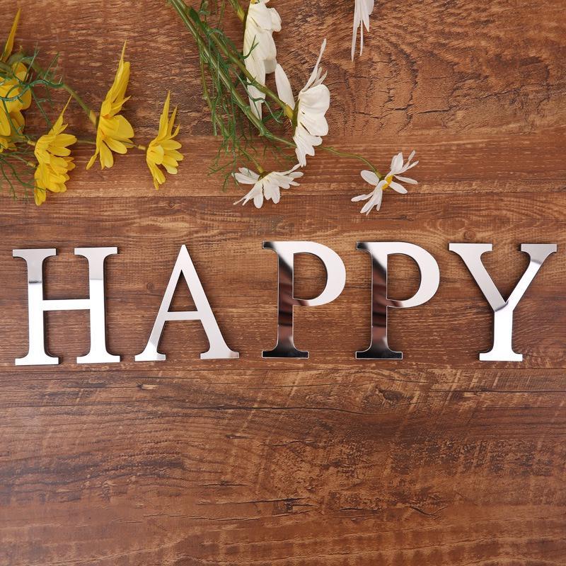 26 liter DIY 3D lustro akrylowe naklejki ścienne naklejki ścienne mural artystyczny do dekoracji ślubnych domu