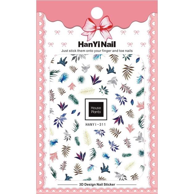 Selbstklebender Nagelsticker Blume Blatt Schmetterling Nagelaufkleber Nagelkunst Dekoration