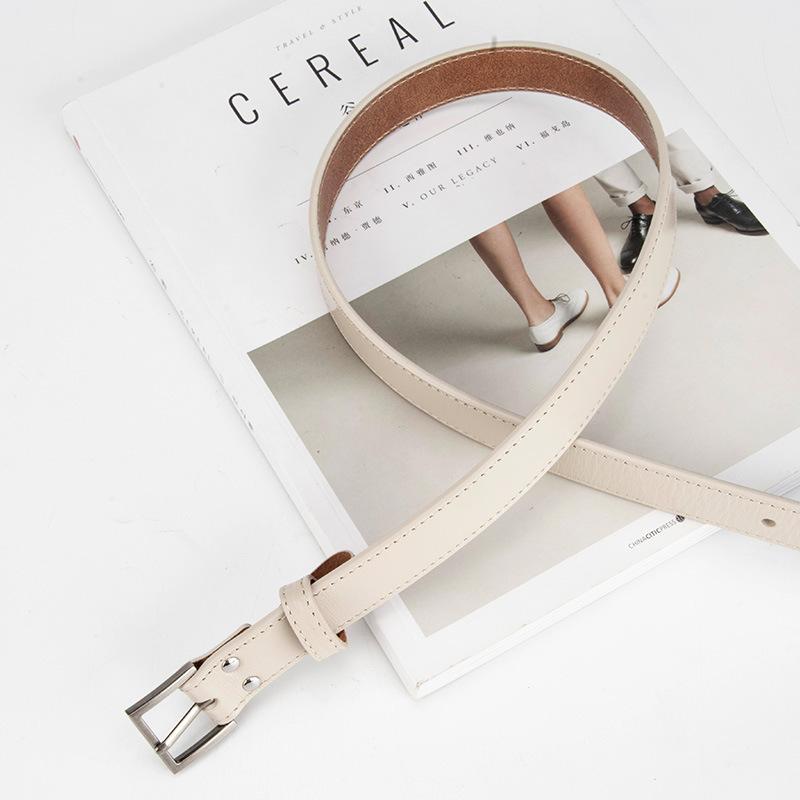 New Genuine Leather Belt for Women's Hip-hop Top Layer Cowhide Jeans Decorative Belt for Women