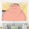 Peter Griffin Theme Tapestry Funny Office Wall Art For Gaming Room Bedroom Dorm Decor Flat Print Personalized Home Gift