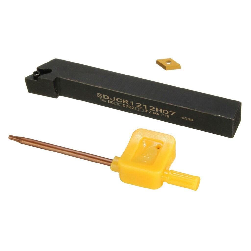 CNC Metal Lathe Turning Tool SDJCR1212H07 with Carbide Blade Wrench