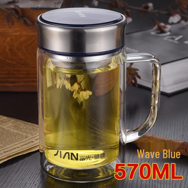 FUGUANG Double-Layer Glass Tea Infuser Mug