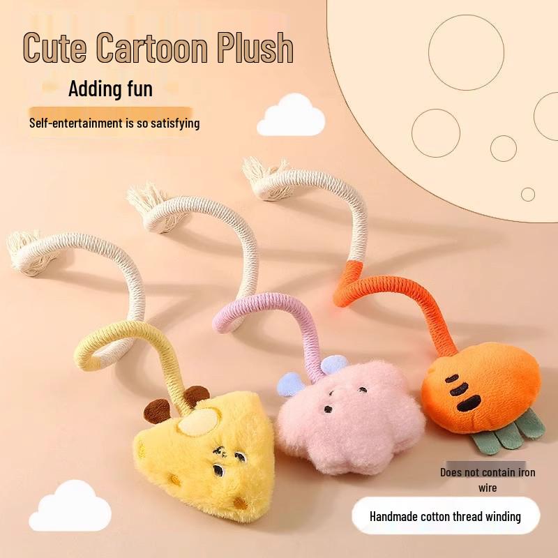 Newcomer Discount: Cat Toy Teaser Wand - Durable, Bite-Resistant Rope for Self-Play & Boredom Relief