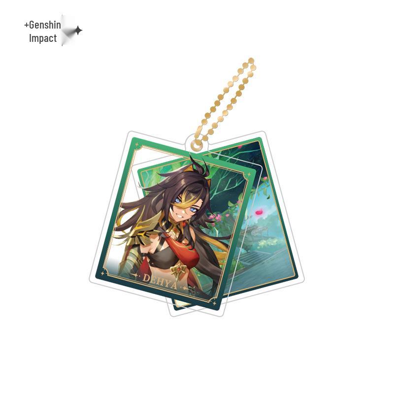 In Stock: Genshin Impact Character Badges & Keychains - Furina & Kazuha Series