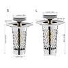Sink Drain Strainer Basket Metal Drain Plug Push Type Bounce Cores Drain Filter AntiClogging Sink Stoppers Enduring