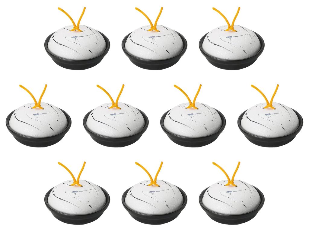 Set of 10 Blackened Lustre Kaiseki Pots x Kaiseki Pots with Reinforced Direct Setomonohonpo (Small) [14.2 7cm] Lids, Heat,