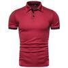 Men's Short Sleeve Polo Shirt Lapel Collar Solid Golf Clothing Men Casual Button Polo Shirts