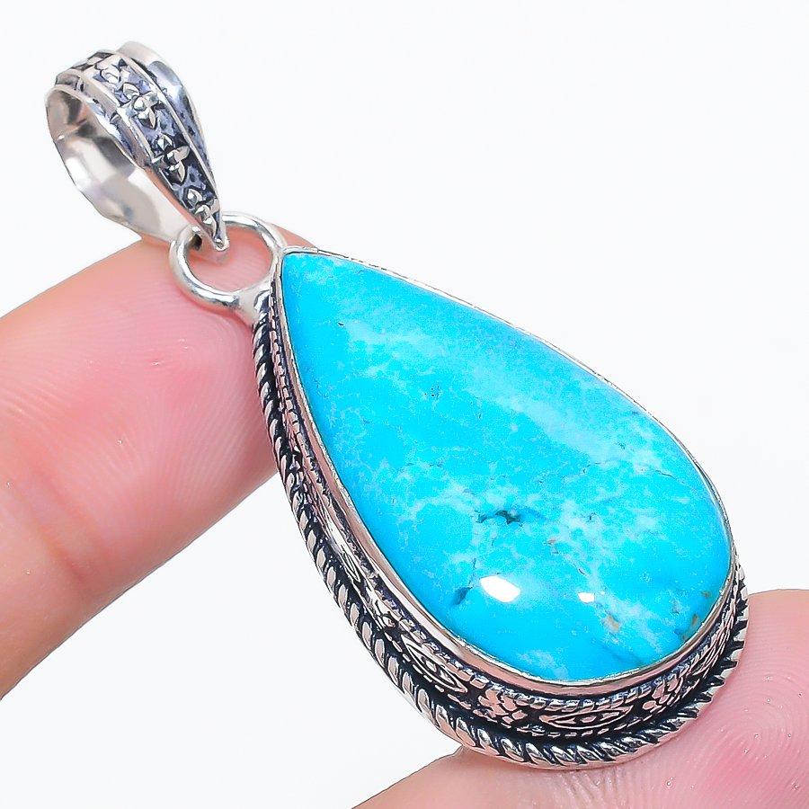 

Larimar Gemstone 925 Sterling Silver Jewelry Pendant 2.17