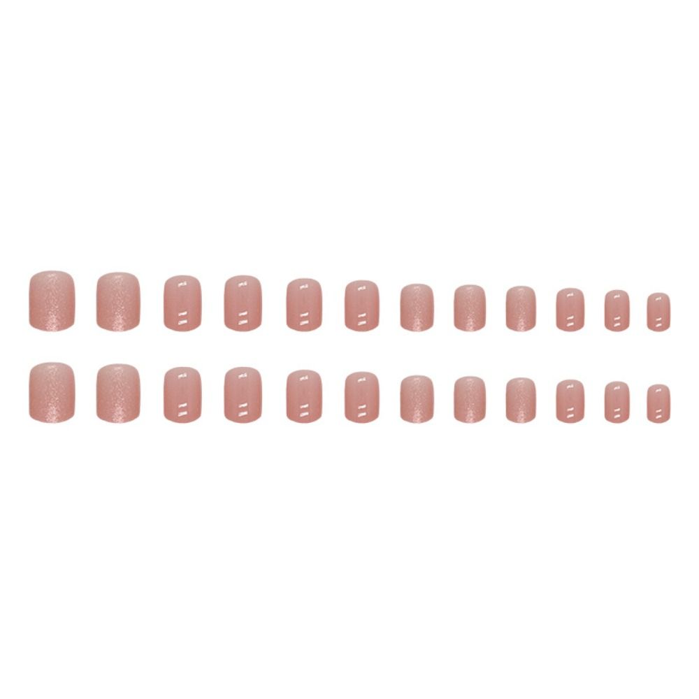 

Round Head French Fake Nails Wearable Manicure Nail Tips Waterproof Press on Nails Girl