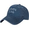 John Baseball Cap Washed Denim Adult Dad Hat Breathable Outdoor Casual Golf Cap