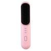 USB Rechargeable Wireless Straightening Brush with Negative Ions - No Damage, Wet/Dry Use, Portable Curling Iron