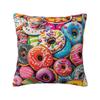 Custom Chocolate Donut Doughnut Cushion Covers Funny Pattern Food Soft Nordic Pillow Case Home Decor