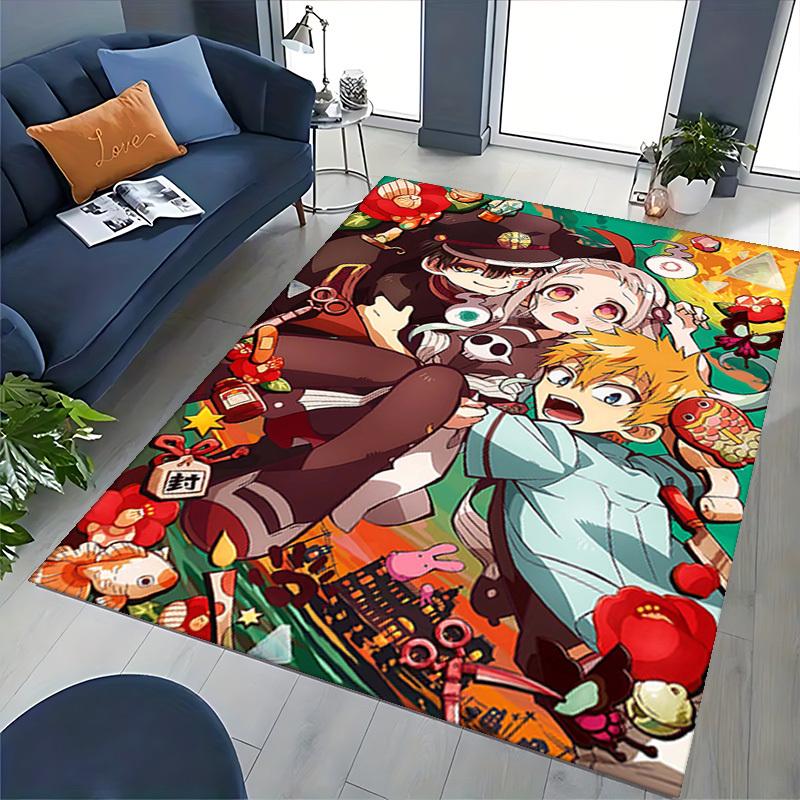 1pc Anime Cartoon Design Chair Mat, Festival Gift for Demon Slayer Characters Tanjiro, Nezuko, and Zenitsu, Non-Slip Carpet Suitable for Office, Home