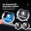 AAAAT1 3D Metal Badge Car Side Body Window Trunk Sticker Decal For Kamiq MK3 Roomster Rapid Kodiaq Karoq Fabia Enyaq