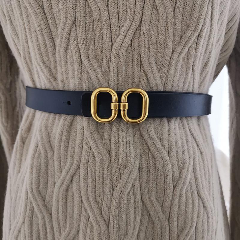 Elegant Leather Waist Belt For Women With Polished Finish And Adjustable Fit For Daily Use