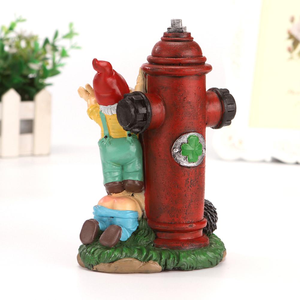 Harz Zwerg Garten Dekoration Hydrant Wasserhahn Stil Skulptur Fee Winddicht Regendicht Langlebig Hellfarbige Ornamente