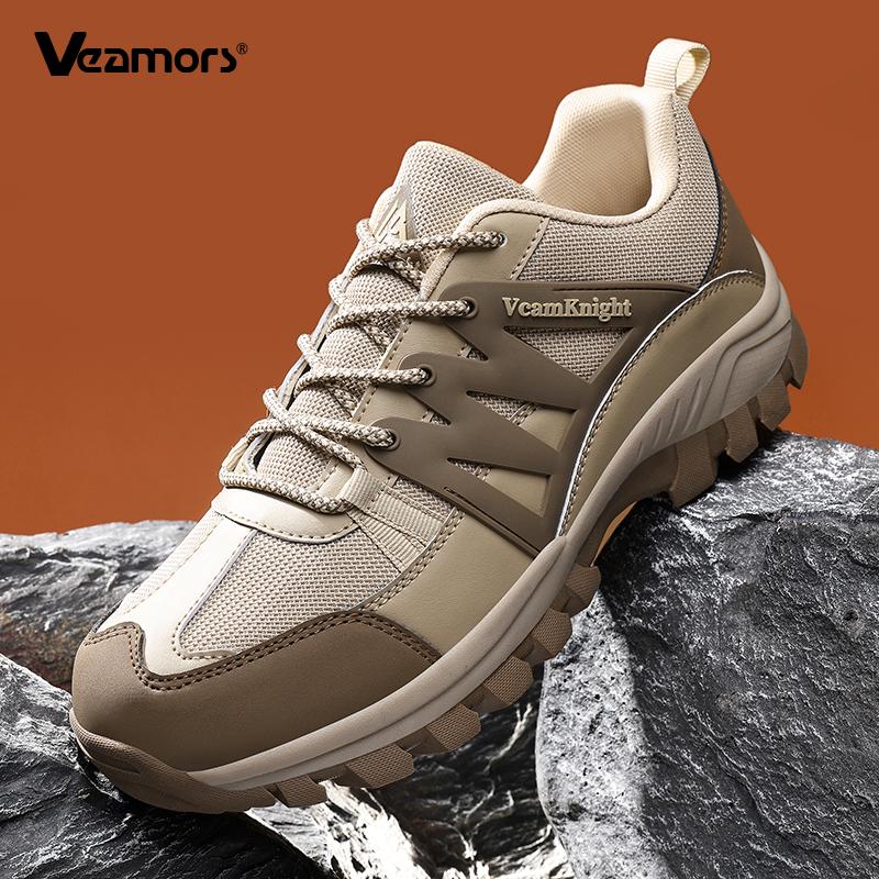 Breathable Mesh Men Hiking Shoes Anti-slip Traveling Walking Sneakers Elastic Outdoor Sports Shoes for Climbing Trekking