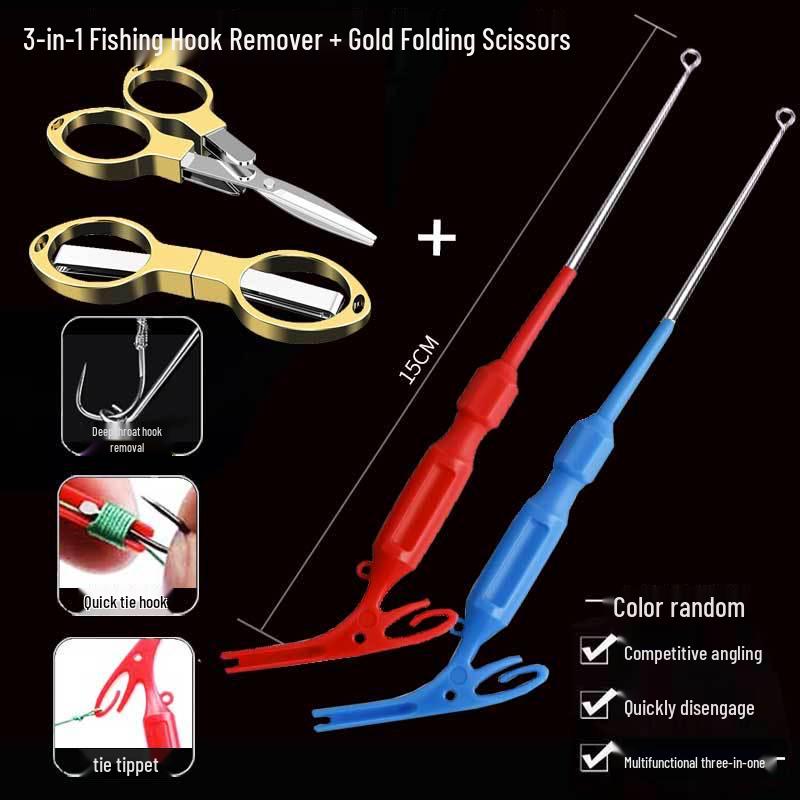 Compact Foldable Stainless Steel Fishing Scissors: Multi-functional for PE Line, Lead Sheet, and Line Ends