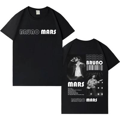 Sänger Bruno Mars T-Shirt Herren Damen Pop Lässig Kurzarm T-Shirt Herren Ästhetisch Hohe Qualität Sommer Rundhals Oberteile Geschenk für Fans