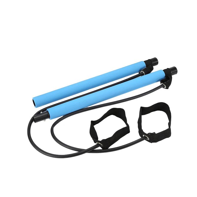 New Fitness Yoga Pilates Bar Cross Fitness Resistance Band Trainer Yoga Pull Up Bar Pull Rope Portable Home Gym Body Exercise