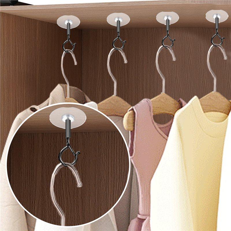 B97A-Ceiling Hooks No Hole No Drilling Adhesive For Hanging Plants, Lights Wind Chimes Lantern-Sticky J Hooks Eye Hook