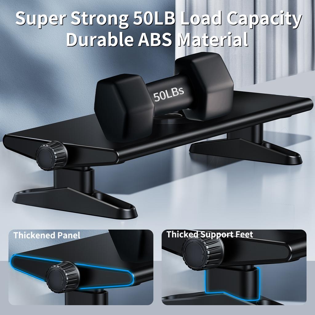 Eary Computer Monitor Stand Riser for Desk 4.5-6.3 Inches Freely Adjustable with Cellphone Holder for Computer Laptop Printer TV