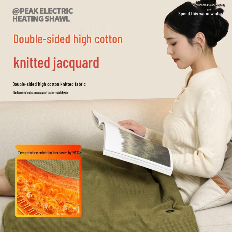 PEAK Waffle-Knit Heating Shawl