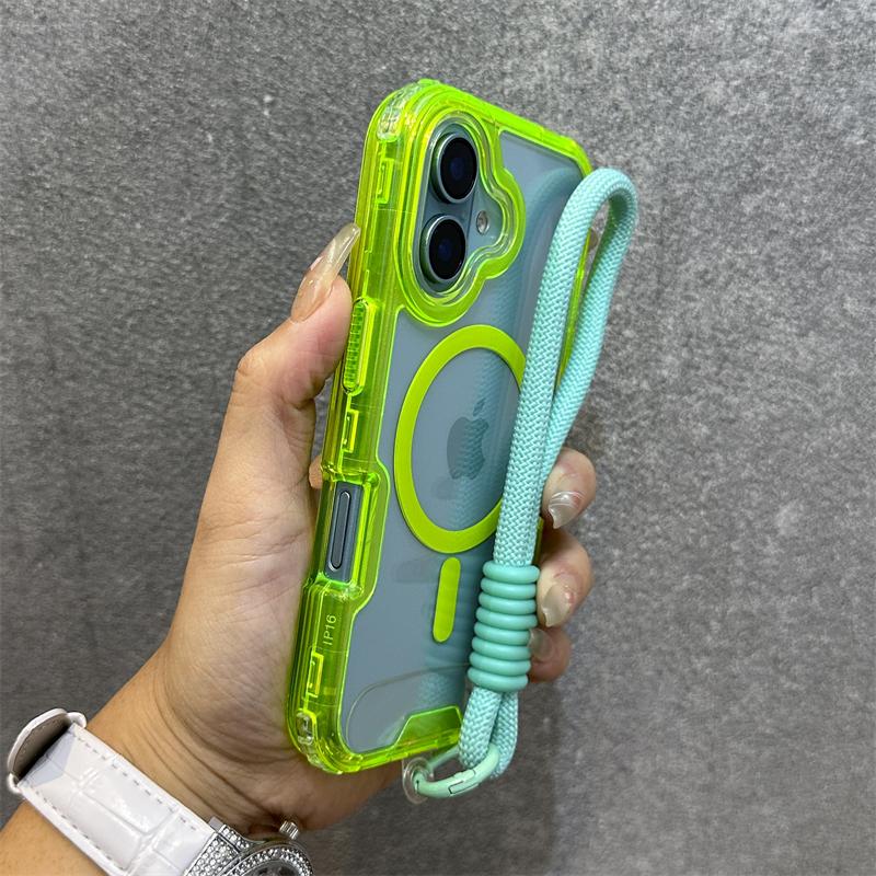 

Для Magsafe Магнитный Прозрачный Ремешок-браслет Чехол Для iPhone 16 Pro Max 15 13 12 11 14 Plus Конфетный Бронированный Бампер Ударопрочный Чехол For iPhone 11