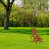 Kleiner Hunde-Gartenstecker aus Eisen – Verwandeln Sie Ihren Außenbereich mit diesem niedlichen Stecker. Ideal zum Gedenken an Haustiere und als Gartenkunst.