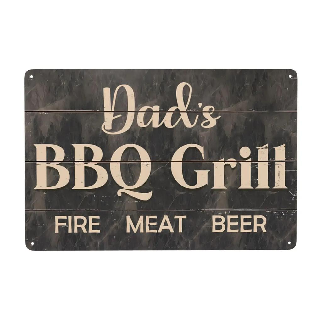 Semne metalice vintage pentru grătar, semn pentru grătar, semn pentru grătar, Bine ați venit la zona de grătar, semn pentru grătar, decor de perete pentru grătar, 8x12 inch