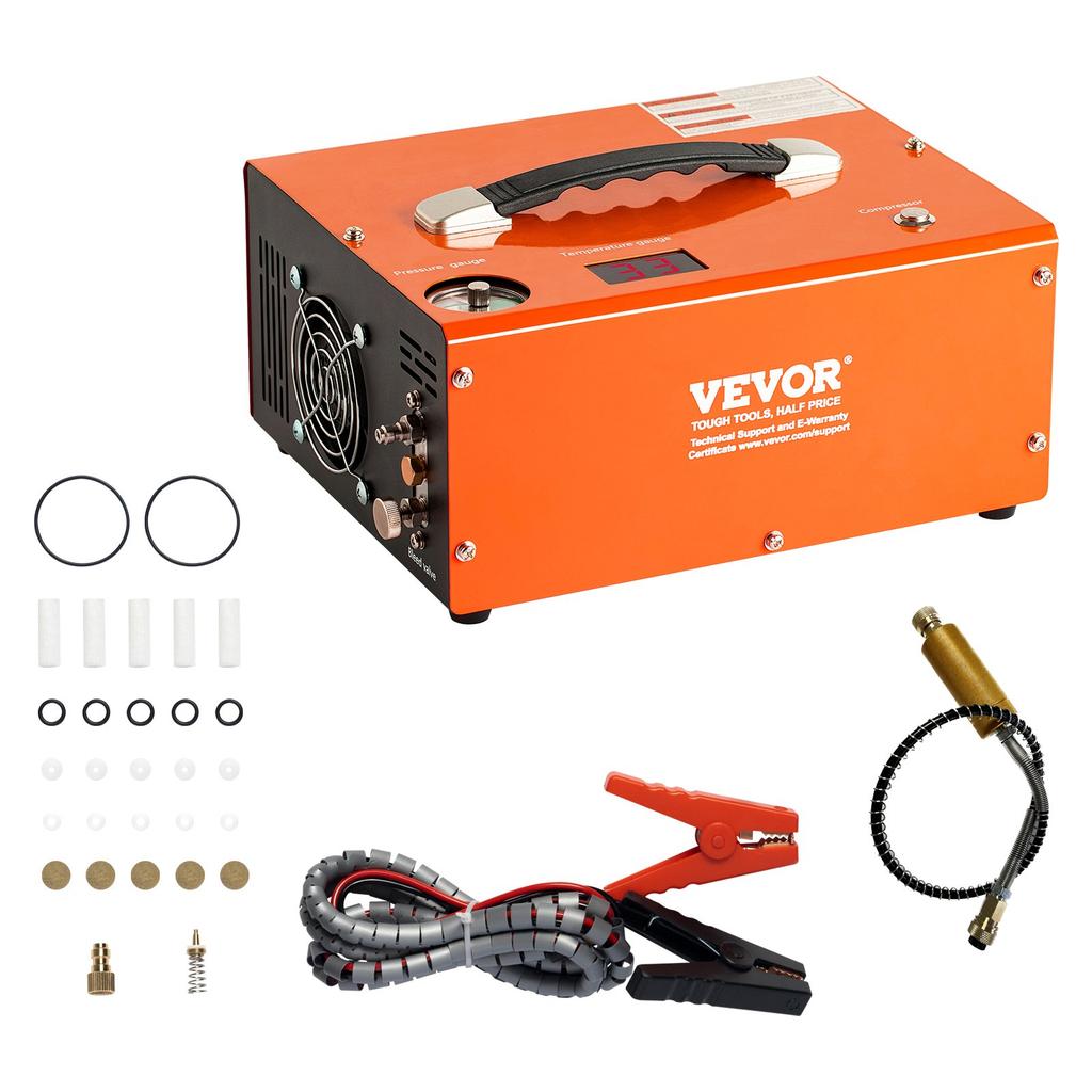 VEVOR PCP Air Compressor, 4500PSI Portable PCP Airgun Compressor with Built-in Converter