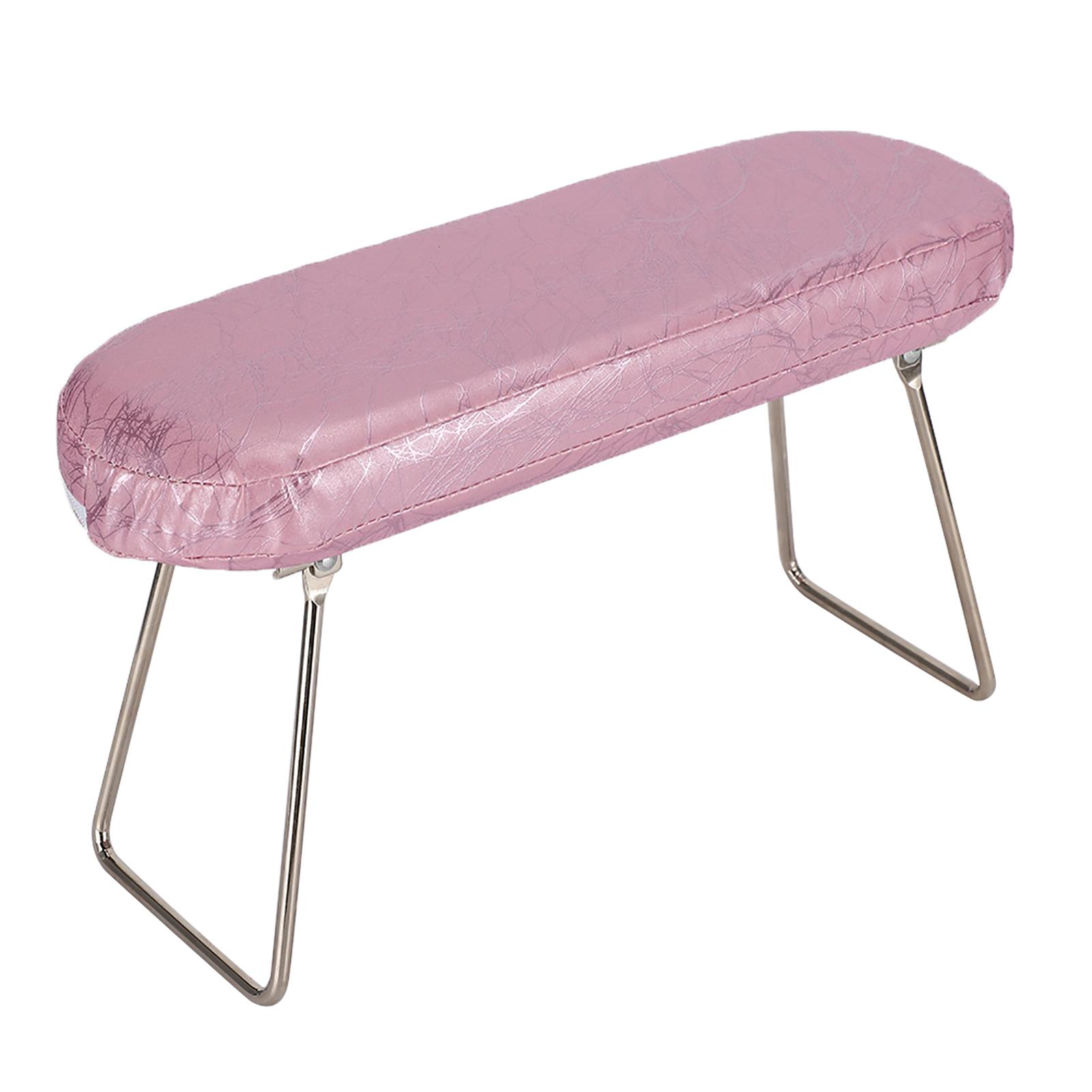 

Nail Art Hand Pillow PU Leather Manicure Arm Rest Cushion With BracketPlum Pink