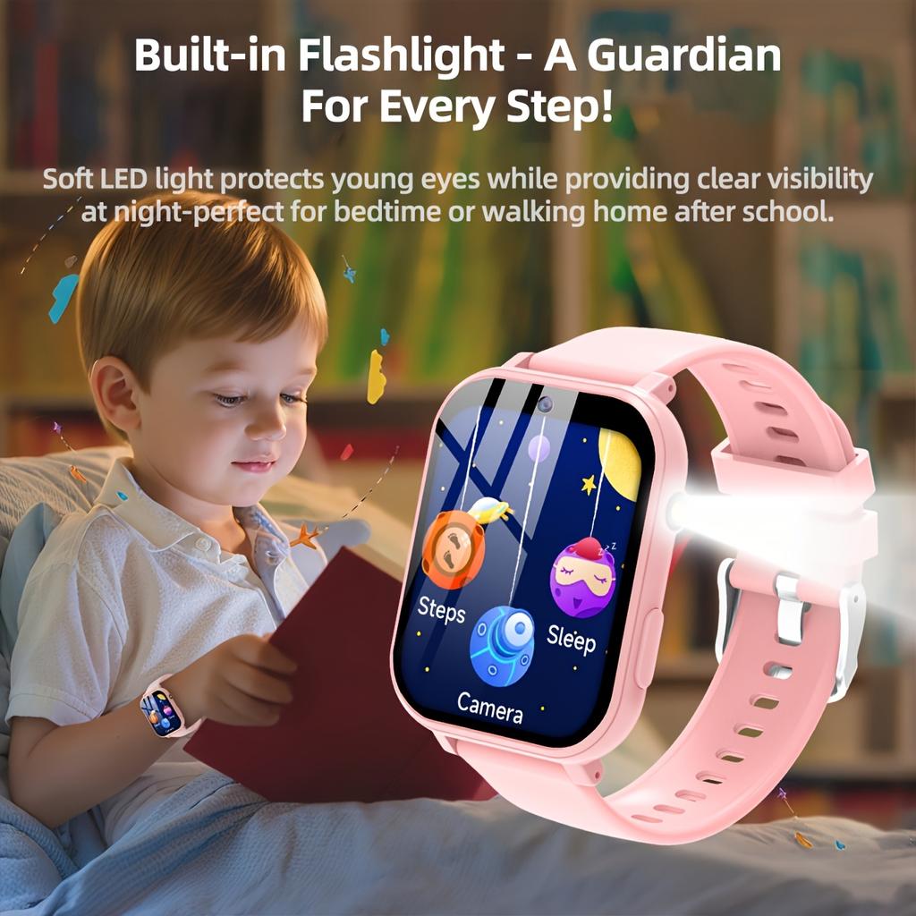 1.83" Kids Smart Watch with 18 Games, Camera & Video, Music Player, Pedometer, Alarm, Flashlight – Educational Toy Watch Gift for Boys and Girls