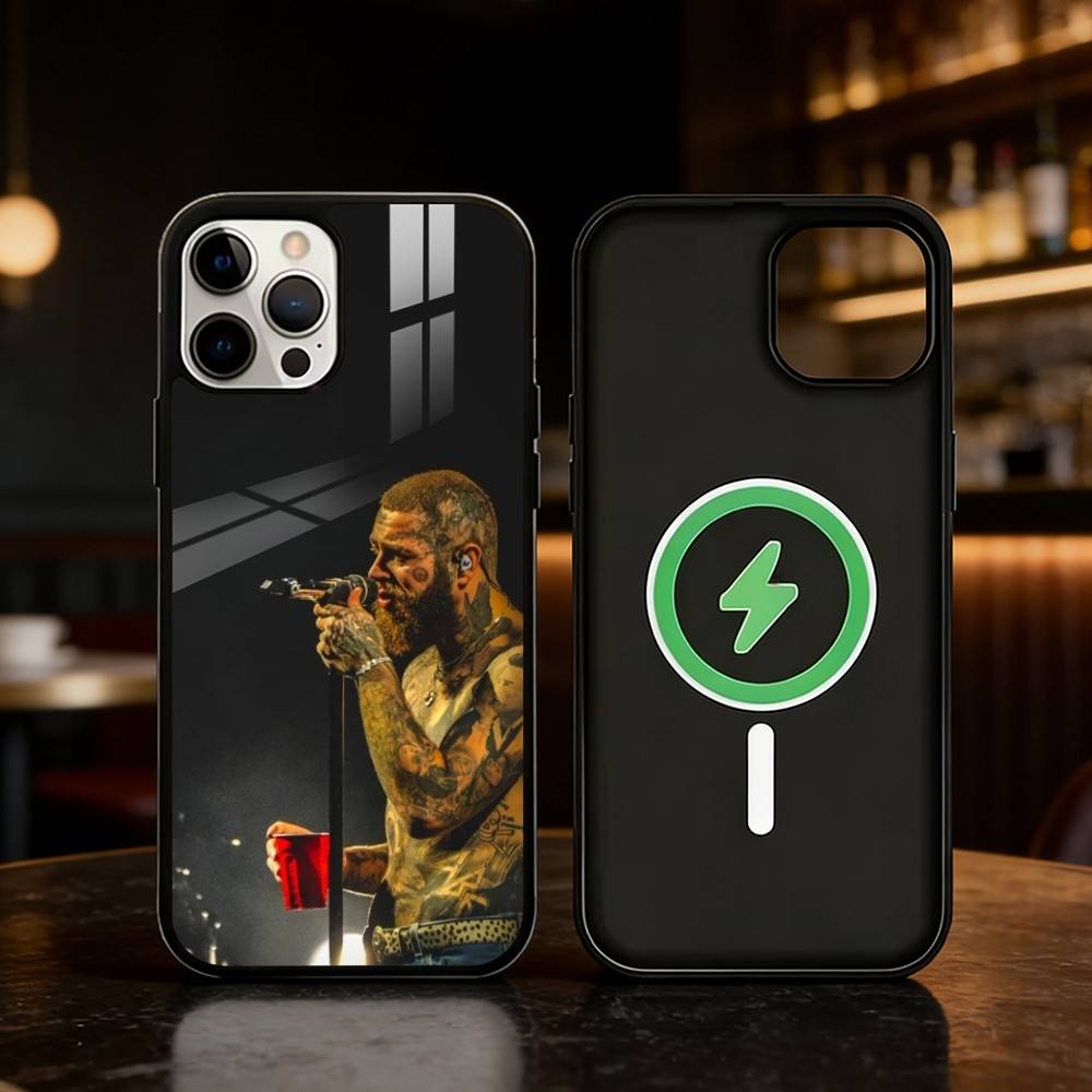 

Singer P-Post M-MaloneS Phone Case For iPhone 17 16 15 14 13 12 Pro Max Plus for Mirror Wireless Magnetic Cover iPhone15