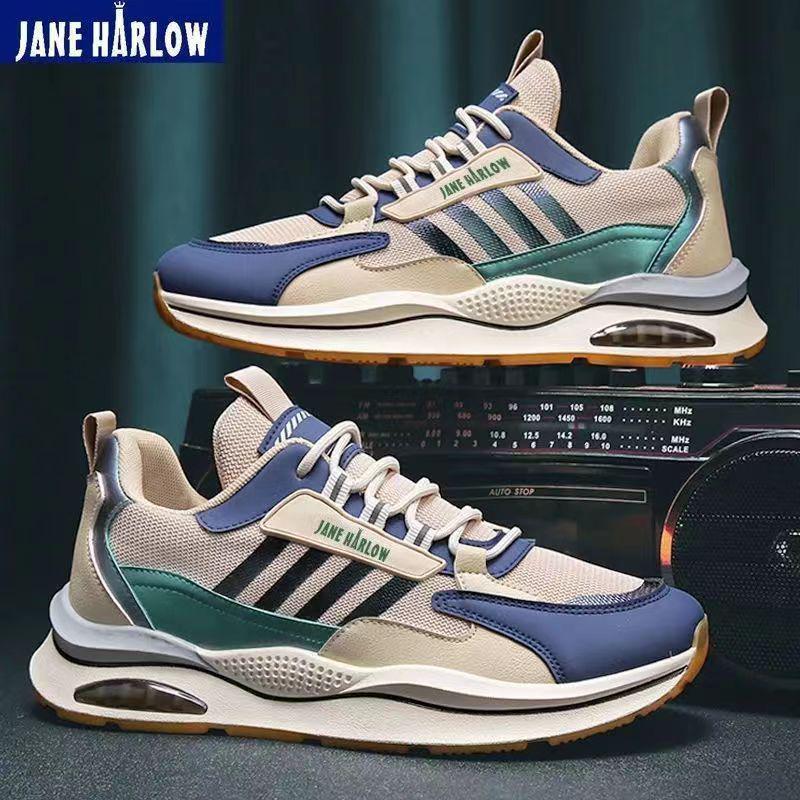 Men s Korean Style Breathable Mesh Sneakers: Trendy Casual Shoes for Running & Travel 43 синий