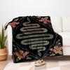 "Bohemian Snake Wall Art: Boho Decor with Flowers"Blanket Flannel Throw Blanket for Sofa, Bed, Travel, Camping, Office, Couch, Chair, And Be