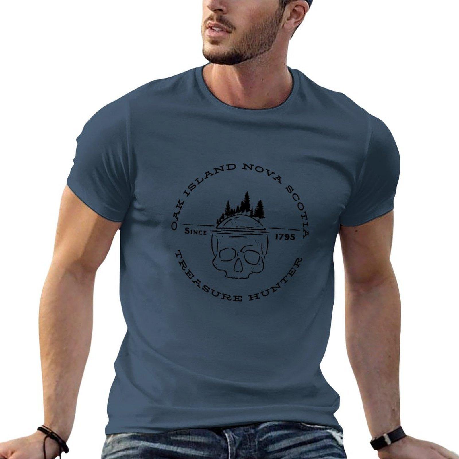 Oak Island Skull And Treasure Hunter Gift Tshirt Unisex T Shirt Cotton T Shirt Custom Print T Shirts Cotton 100 Tshirt S