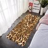 Doormat Flannel Floor Mat Leopard Grain Indoor Foot Rug Bedside Mats Kitchen Corridor Water Absorbent Carpet Ideal Balcony Decor