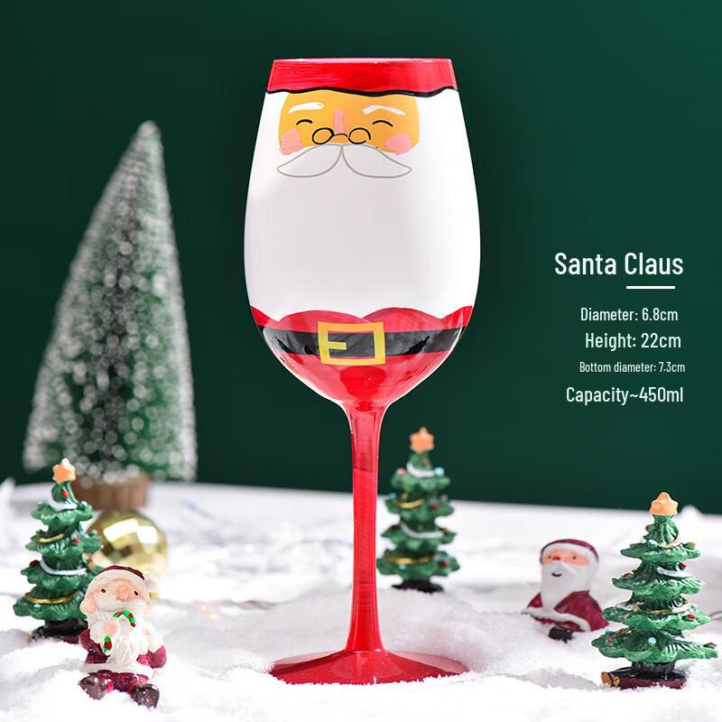 CAOX Christmas Theme Glass Champagne Flute