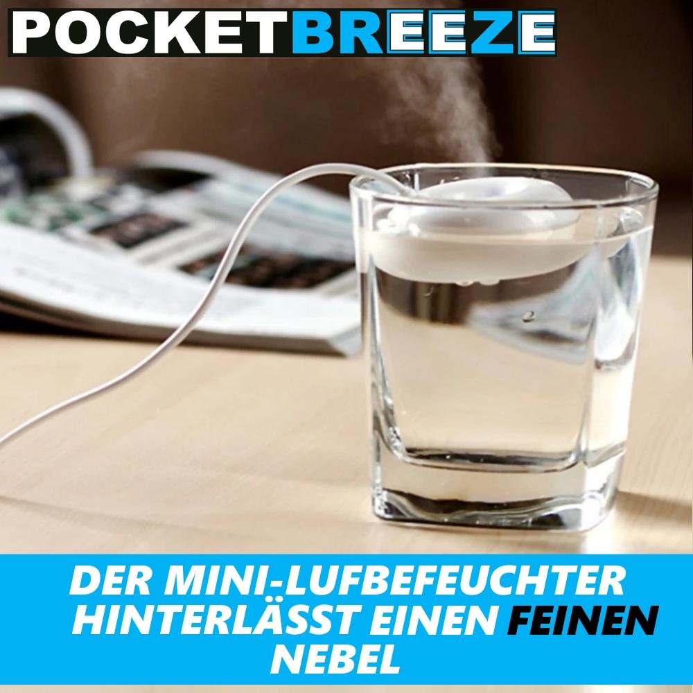 POCKETBREEZE USB Mini Luftfukter Diffuser Ultralydforstøver Luftfukter