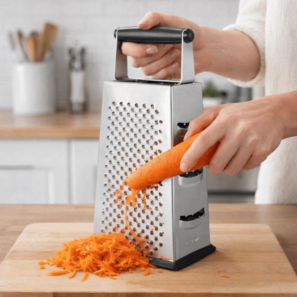 Stainless Steel 4-Sided Cheese Grater Tower Multifunctional Vegetable Shredder  Cooking