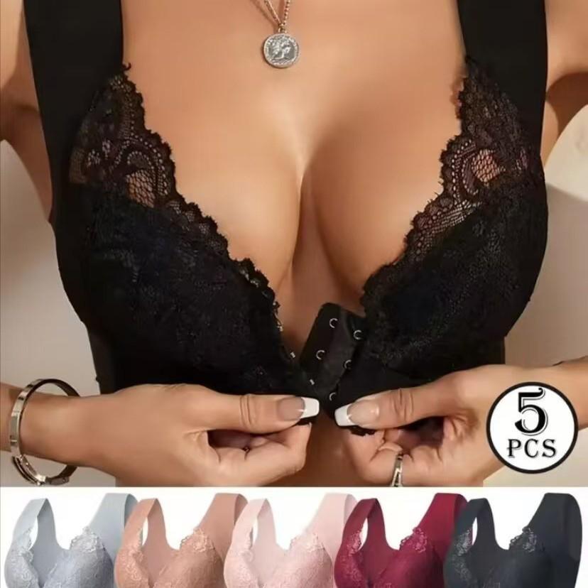 Plus Size Lace Front Buckle Bra – European Fit