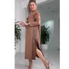 Women's Fashion Autumn Winter Solid Color Print Long Sleeve O-Neck Casual Dresses
