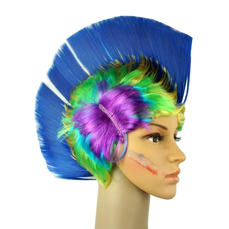 Mardi Gras CarnivaL Wig Birthday Party Funny Hair Hat Accessories Clown Fans Dance Headdress Indigenous Primitive Headwear